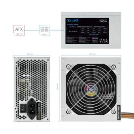 TooQ TQAPOLO-500SP Fuente de Alimentación 500W PFC Activo ATX 12V V1.3 Ventilador Silencioso 120mm Eficiencia >78% TooQ TQAPOLO-500SP Fuente de Alimentación 500W PFC Activo ATX 12V V1.3 Ventilador Silencioso 120mm Eficiencia >78%
