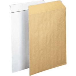 Sam 665103 Paquetes de 10 Bolsas Blancas Papel Offset 100 Grs con Tira de Silicona Tamaño 184x261