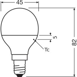 Ledvance Osram LVE-4058075147898 Bombilla LED Classic E14 4.9W 470Lm 2700K 200º Bola Pequeña No Regulable IP20