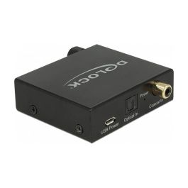 DeLOCK 63972 Adaptador DAC para Auriculares, Negro, Micro-USB B
