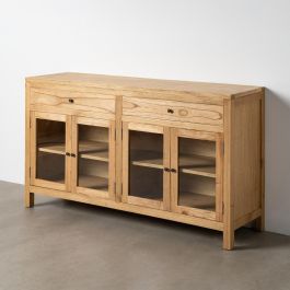 Aparador Natural Madera Mindi Salón 160 X 45 X 89 cm