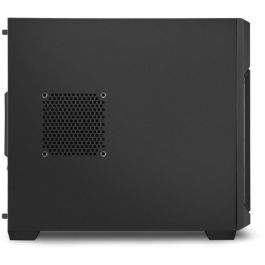 Sharkoon V1000 Caja Micro-ATX Mini Tower Negra con 2 Ventiladores Preinstalados y Túnel para Fuente de Alimentación