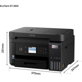 Epson ET-3850 Impresora Multifunción EcoTank 3 en 1, A4, Wi-Fi, ADF, Duplex, Inyección de Tinta, Color, 4800 x 1200 DPI