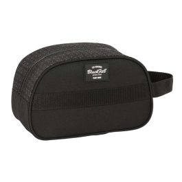 Neceser de Viaje BlackFit8 Old school Negro Gris Reciclable 26 x 15 x 12 cm