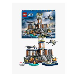 LEGO 60419 City Prisión de Policía de Aguas Profundas Juguete con Helicóptero Barco 7 Minifiguras Figura de Perro