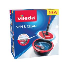 Vileda 161821 Fregona Giratoria Spin & Clean, Sistema de Limpieza con Rodillo Auto-Limpiante Mopa y Cubo Rojo/Negro Kit Completo Precio: 40.88999948. SKU: S7909966