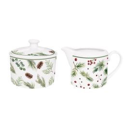 DKD Home Decor Set de 2 Azucareros y Lecheras de Porcelana Navidad Tradicional Acebo Verde Blanco 250ml (8.5 x 8 x 12 cm) Precio: 55.94999949. SKU: B1HRR77BQN