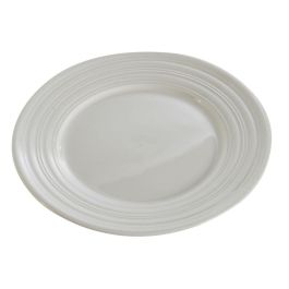 DKD Home Decor Plato Básico de Porcelana Blanco | Vajilla Set de 4 Piezas | Dimensiones 19x19x2 cm | Apto Microondas y Lavavajillas