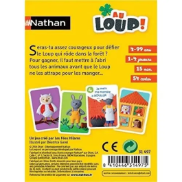 Nathan Au Loup Juego de Cartas para Niños y Familias a partir de 4 años, Estrategia y Riesgo