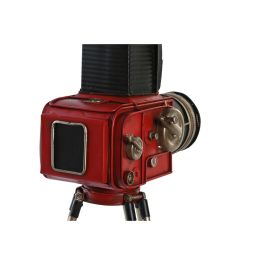 DKD Home Decor Decoración Vintage Cámara Metal Rojo Negro 15 x 34 x 17 cm (2 Unidades)