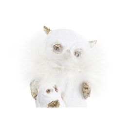 Figura Navidad Moderna DKD Home Decor Blanco Dorado 7 x 10 x 7.5 cm (2 Unidades)