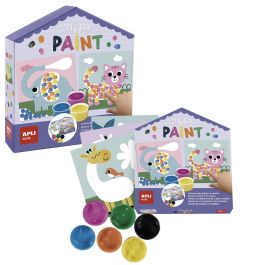 Apli Kids 19574 Mi Primer Juego de Pintura de Dedos para Huellas, 6 botes, 6 láminas ilustradas, con libro de instrucciones, Edad +3 años Apli Kids 19574 Mi Primer Juego de Pintura de Dedos para Huellas, 6 botes, 6 láminas ilustradas, con libro de instrucciones, Edad +3 años