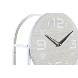 DKD Home Decor Reloj de Pared Scandi Blanco Natural 25.5 x 11.5 x 71 cm