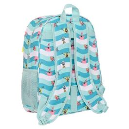 Mochila Escolar Spongebob Stay positive Azul Blanco (33 x 42 x 14 cm) Mochila Escolar Spongebob Stay positive Azul Blanco (33 x 42 x 14 cm)