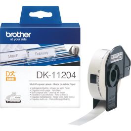 Brother Etiquetas Multiusos/Devolución DK Troqueladas - 17mm x 54mm - 400 etiquetas por rollo para aplicaciones de envío y administración Precio: 8.49999953. SKU: S0201272