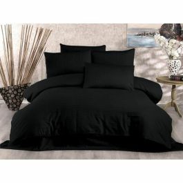 Juego de Cama ASI8683342999540 - 1 Funda Nórdica 220x240 cm + 2 Fundas Almohada 60x60 cm - 80% Algodón, 20% Poliéster - Negro