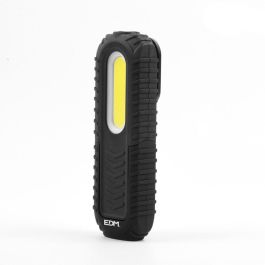 Edm Linterna Trabajo LED Recargable USB con Gancho, Imán y Soporte Basculante 180°, COB 5W 300 lm / 3W 90 lm, Batería 2000mAh
