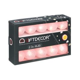 Tira LED 10 Bola Rosa Giftdecor - 31x20x6.5 cm, Luz Cálida, 2.30 m (12 Unidades) Precio: 78.58999973. SKU: B1EFRK2FLZ