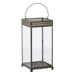 Farol Portavelas Cristal Dorado Metal 18 x 18 x 37 cm Precio: 27.50000033. SKU: S8802690