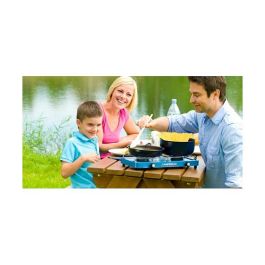 CAMPINGAZ Base Camp - Cocina de Camping de Gas con 2 Zonas, 1.4 kg, Color Azul