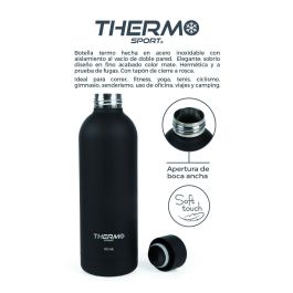 Thermosport Botella Termo Soft Touch 500 ml Blac (6 Unidades) Thermosport Botella Termo Soft Touch 500 ml Blac (6 Unidades)