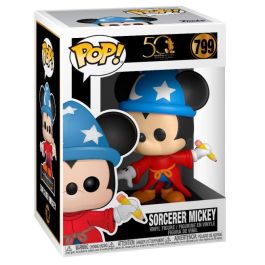 Funko POP Disney Archives Sorcerer Mickey - Figura de Vinilo 50 Aniversario 9cm