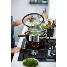 WMF 1743016040 Vaporera Vitalis con Tapa de Cristal 28cm, 5L, Acero Inoxidable, para Inducción y Gas