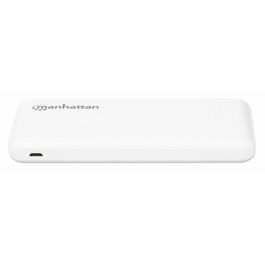 MANHATTAN 406277 Powerbank 10.000 mAh 2xUSB USB-C + Micro-USB blanco para móvil/tableta Polímero de litio