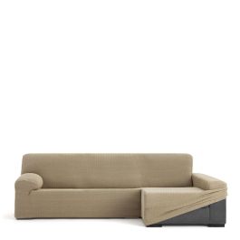 Funda para chaise longue de brazo largo derecho Eysa JAZ Beige 180 x 120 x 360 cm