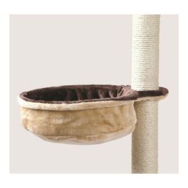 Trixie Bolsa de Confort para Árbol de Gato de Felpa con Marco de Metal, Reversible - Ø38 cm, Soporta 4.5 kg - Marrón y Beige