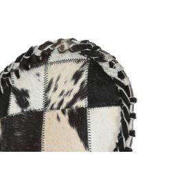 DKD Home Decor Sillón Colonial Marrón Oscuro Crema Piel y Hierro 70 x 90 x 70 cm