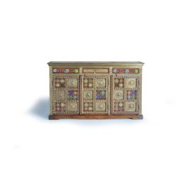 Giner y Colomer Aparador Étnico de Madera de Acacia con Detalles en Cerámica y Bronce Precio: 1548.7879. SKU: B1EK6DMBH4