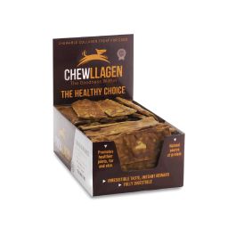 Chewllagen 742174711503 Ternera Chips para Perros de Colágeno, 15 cm, Display 50 Piezas - Salud Articular e Intestinal