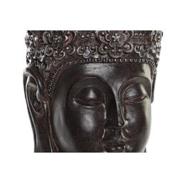 DKD Home Decor Macetero Oriental Buda de Resina Gris 20x30x20.5 cm (2 Unidades)