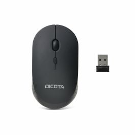 Dicota SILENT V2 - Ratón inalámbrico silencioso V2, negro para oficina, interfaz RF