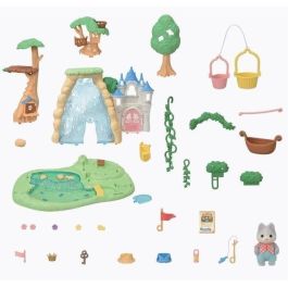 Juego de Figuras - FAMILIAS SYLVANIAN - Bebé Husky y Tesoro Escondido - Castillo y Caja Fuerte Juego de Figuras - FAMILIAS SYLVANIAN - Bebé Husky y Tesoro Escondido - Castillo y Caja Fuerte