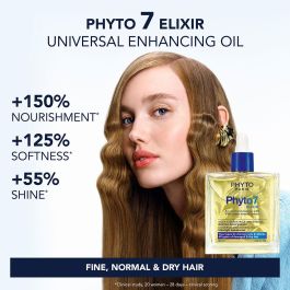 Phyto PHYTO 7 ELIXIR Aceite Sublimador Universal para Cabello Seco y Dañado, Nutrición Profunda con 7 Aceites Botánicos 100 ml