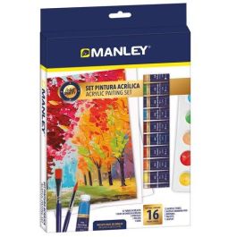 Pintura Acrilica Manley Set De 16 (12X Pintura Acrilica 12Ml, 2X Pinceles, 1X Paleta, 1X Bloc Dibujo) Precio: 16.78999993. SKU: B16FECCAQ7