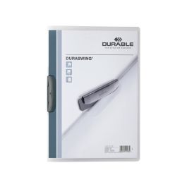 Carpeta Durable Duraswing Dossier Pinza Lateral Giratoria Polipropileno Din A4 grafito 30 Hojas