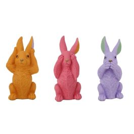 DKD Home Decor Figura Urban Conejo de Vinilo Naranja y Fucsia 8.5 x 16 x 9 cm (6 Unidades) Precio: 31.99000057. SKU: B17VGAPSFV