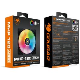 COUGAR CF-MHP12HB-RGB Ventilador de Caja MHP 120 ARGB 120mm, Refrigerador de Aire, Negro, 600-2000 RPM, 31.68 dB