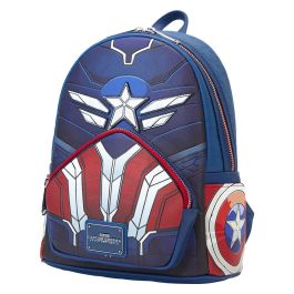 Loungefly Mochila Capitán América Brave New World Marvel Piel Vegana 22,86cm