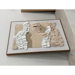 DKD Home Decor Cuadro Abstracto Beige Poliester y Ps 60 x 3.5 x 80 cm (2 Unidades)