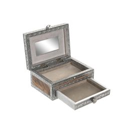 DKD Home Decor Joyero árabe de madera y aluminio con elefante, plateado y marrón, 13 x 8 x 17.5 cm (2 Unidades) Precio: 38.99538027. SKU: B17JWMKMQ8