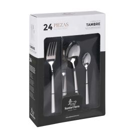 Santa Clara Cubertería 24 Piezas Acero Inoxidable Tambre (6 Unidades)