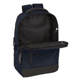 Safta business Mochila escolar para ordenador portátil de 15,6 pulgadas, Negro-Azul-Gris, 290x150x440 mm