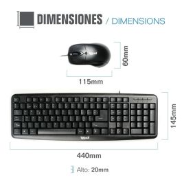 Teclado y Ratón iggual COM-CK-BASIC QWERTY USB