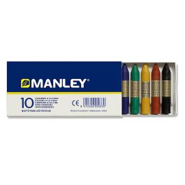 Manley Ceras 60 mm Colores Surtidos Estuche 10 Ud