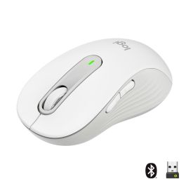 Ratón Inalámbrico Logitech Signature M650 L - Silencioso Tamaño Grande, Bluetooth, Botones Programables - Blanco