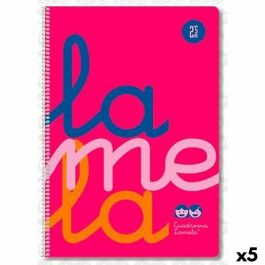 Libreta de Anillas Lamela Rosa Din A4 80 Hojas (5 Unidades)